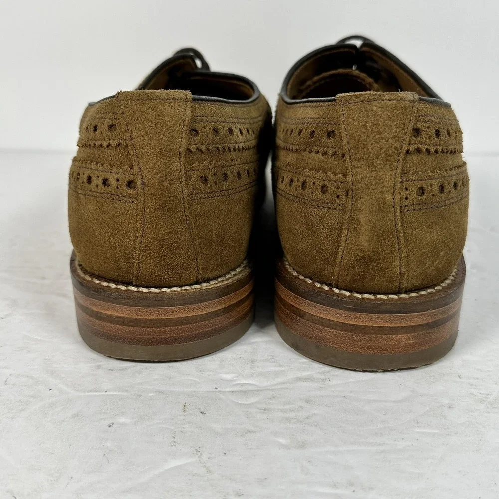 Design Loake Brown‎ Suede Oxford Brogues Lace Shoes Goodyear Welt Men's Sz UK 11